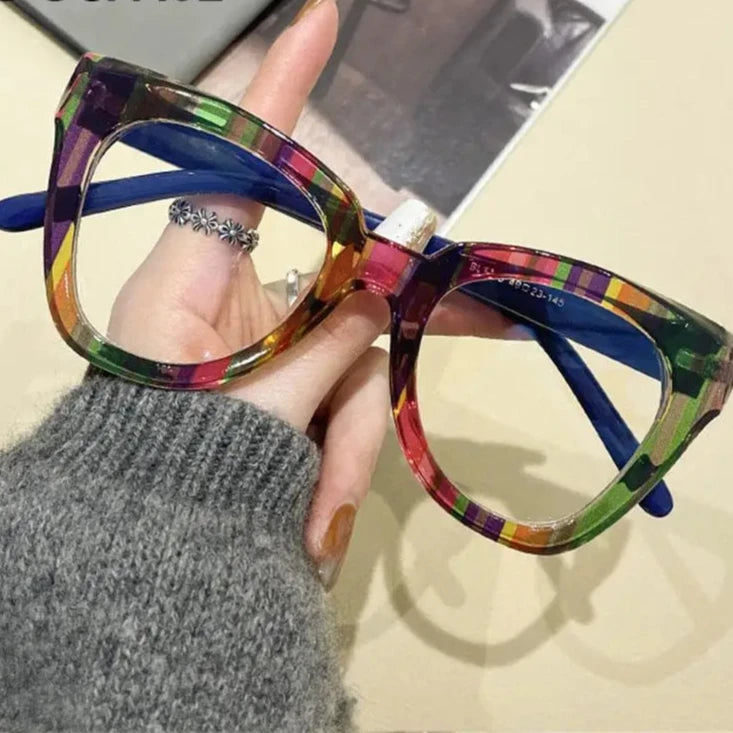Rainbow Chic Mystique: The Ultimate Cat-Eye Clique Frames